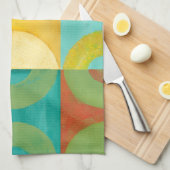 Helle Pop Art mit Kreise und Plätzen Küchentuch (Viertel Falte)