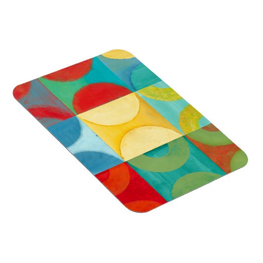 Helle Pop Art mit Kreise und Plätzen Magnet (Rechte Seite)