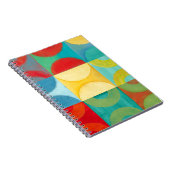 Helle Pop Art mit Kreise und Plätzen Notizblock (Rechte Seite)