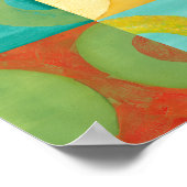 Helle Pop Art mit Kreise und Plätzen Poster (Ecke)