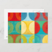 Helle Pop Art mit Kreise und Plätzen Postkarte (Vorne/Hinten)