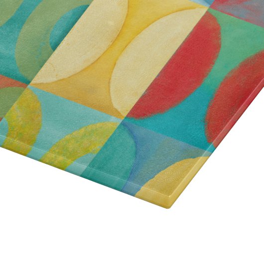 Helle Pop Art mit Kreise und Plätzen Schneidebrett (Ecke)