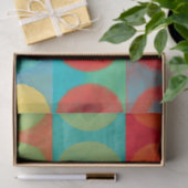 Helle Pop Art mit Kreise und Plätzen Seidenpapier (Geschenk)