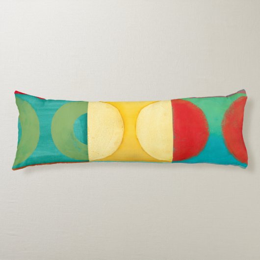 Helle Pop Art mit Kreise und Plätzen Seitenschläferkissen (Vorderseite)