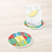 Helle Pop Art mit Kreise und Plätzen Untersetzer (Seite)