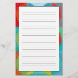 Helle Pop-Kunst mit Kreisen und Quadraten Briefpapier