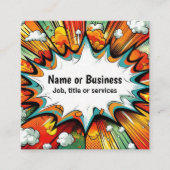 Helle Pop Quadratische Visitenkarte (Vorderseite)