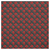 Helle Poppies auf schwarz Stoff (Muster)
