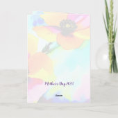 Helle Poppies Grandtochter Custom Mother Day Karte (Rückseite)