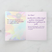 Helle Poppies Grandtochter Custom Mother Day Karte (Innenseite)