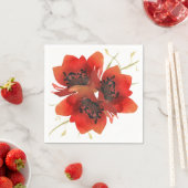 Helle Poppies Red Garden Serviette (Beispiel)