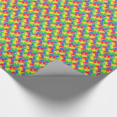 Helle Primärfarben Jigsaw Puzzlestücke Geschenkpapier (Ecke)