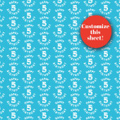 Helle Primärfarben Kinder Kuchen und Süßigkeiten Geschenkpapier Set