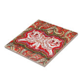 Helle Psychedelic Red Cats (von Louis Wain) Fliese (Seite)