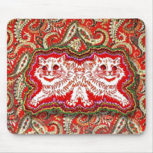 Helle Psychedelic Red Cats (von Louis Wain)