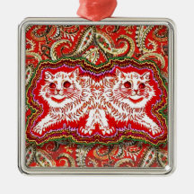 Helle Psychedelic Red Cats (von Louis Wain)