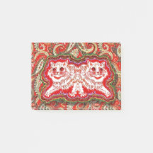 Helle Psychedelic Red Cats (von Louis Wain)
