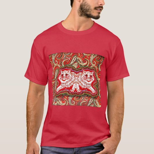 Helle Psychedelic Red Cats (von Louis Wain) T-Shirt (Vorderseite)