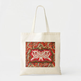 Helle Psychedelic Red Cats (von Louis Wain) Tragetasche