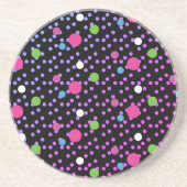 Helle Punkte auf Punktmuster Getränkeuntersetzer (Vorne)