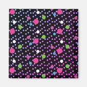Helle Punkte auf Punktmuster Magnet (Vorne)