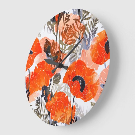 Helle Pupies: Nahtlose Kunst Große Wanduhr (Winkel)