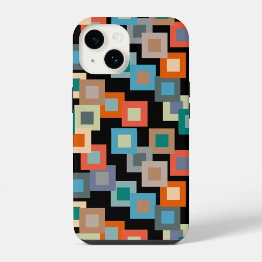 Helle Quadrate auf dunklem Case-Mate iPhone Case Hülle (Rückseite)
