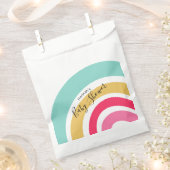 Helle Rainbow Baby Dusche mit Name Geschenktütchen (Ausgeschnitten)