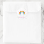 Helle Rainbow Baby Dusche Runder Aufkleber (Tasche)
