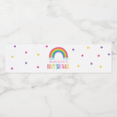 Helle Rainbow Baby Dusche Wasserflaschenetikett (Einzelnes Label)