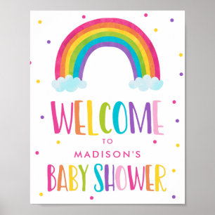 Helle Rainbow Baby Dusche Willkommen Poster