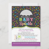 Helle Rainbow Baby Sprinkle Regenschirm Einladung (Vorderseite)