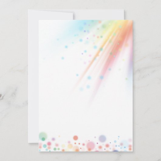 Helle Rainbow-Blase LGBTQ-Handfasts Einladung (Rückseite)