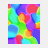 Helle Rainbow-Blobs Fleecedecke (Vorderseite)