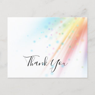 Helle Rainbow Bubble Light LGBTQ Vielen Dank Postkarte
