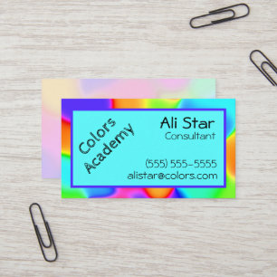 Helle Rainbow Colors Business Cards Visitenkarte