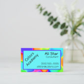 Helle Rainbow Colors Business Cards Visitenkarte (Stehend Vorderseite)