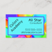 Helle Rainbow Colors Business Cards Visitenkarte (Vorderseite)