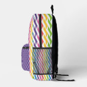 HELLE RAINBOW-FARBENE GEOMETRISCHE PATTER BEDRUCKTER RUCKSACK (Rechts)