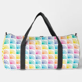 HELLE RAINBOW-FARBENE GEOMETRISCHE PATTER DUFFLE BAG (Vorderseite)