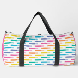 HELLE RAINBOW-FARBENE GEOMETRISCHE PATTER DUFFLE BAG
