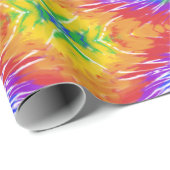Helle Rainbow Gefärbte Krawatte Swirl Geschenkpapier (Rolleneckpunkt)