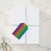 Helle Rainbow-Glitzern - Geschenkmarke Geschenkanhänger (Mit Garn)