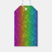 Helle Rainbow-Glitzern - Geschenkmarke Geschenkanhänger (Rückseite)