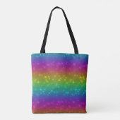 Helle Rainbow Glitzern Tote Bag Tasche (Rückseite)