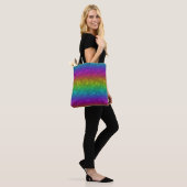 Helle Rainbow Glitzern Tote Bag Tasche (Am Model)
