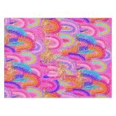 Helle Rainbow Gold Glitzer Tischdecke (Vorderseite (Horizontal))