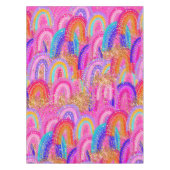 Helle Rainbow Gold Glitzer Tischdecke (Vorderseite)