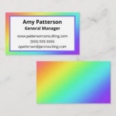 Helle Rainbow Gradient Business Cards Visitenkarte (Vorne/Hinten)