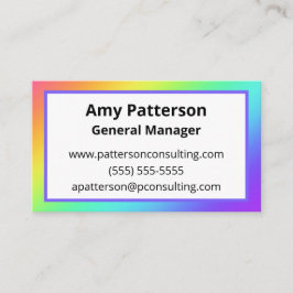 Helle Rainbow Gradient Business Cards Visitenkarte
